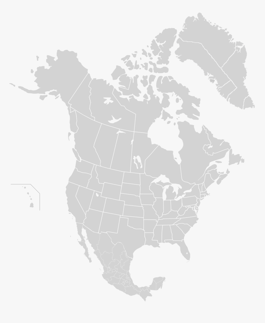 North America Subnational Division Map - Mountain Goat Range Colorado, HD Png Download, Free Download