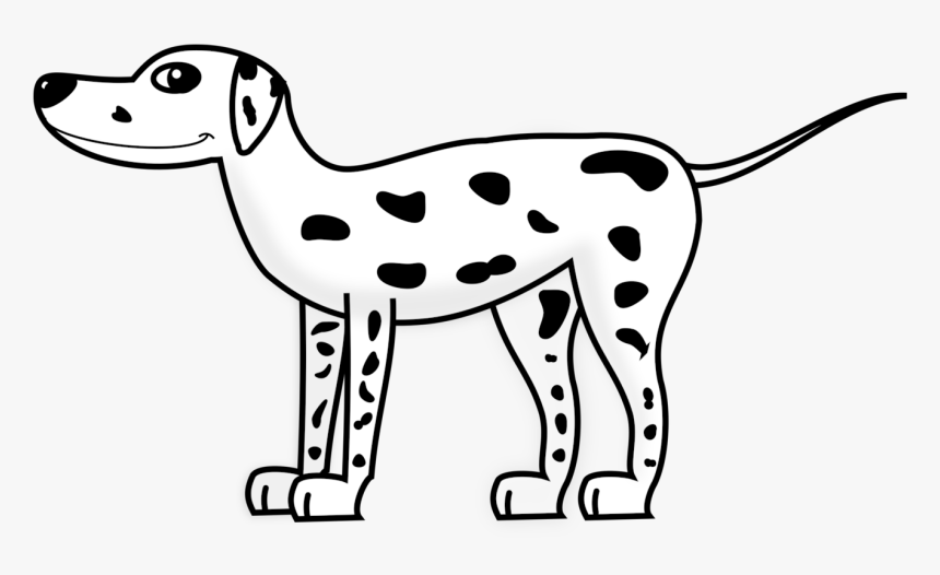 Dog Clipart Dalmatian Puppy - Black And White Dalmatian Clipart, HD Png Download, Free Download