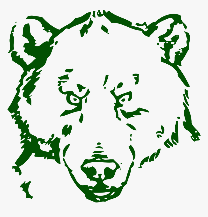 Bear, Face, Head, Watch, Angry, Danger, Green - Bear Face Vector Transparent, HD Png Download, Free Download