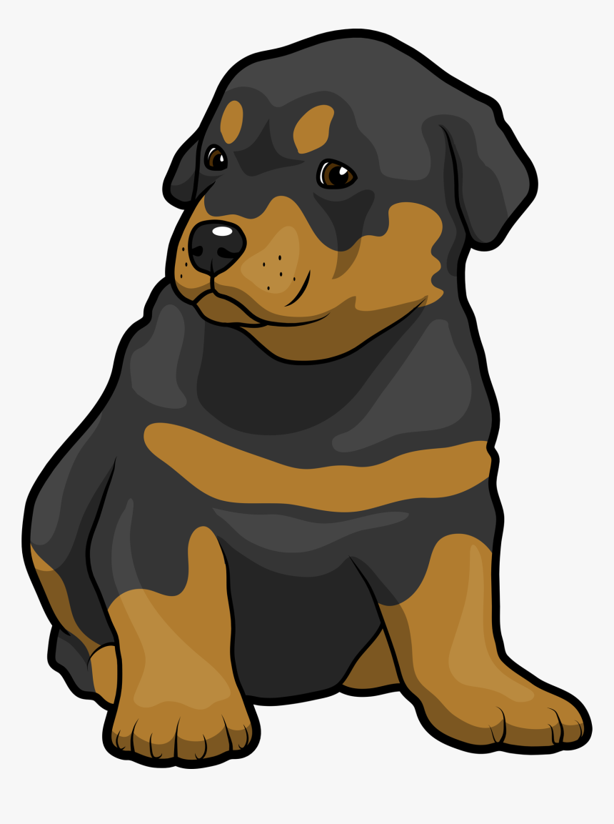 How To Train Your Rottweiler Puppy Dog Breed Clip Art - Rottweiler Puppy Clipart Transparent, HD Png Download, Free Download