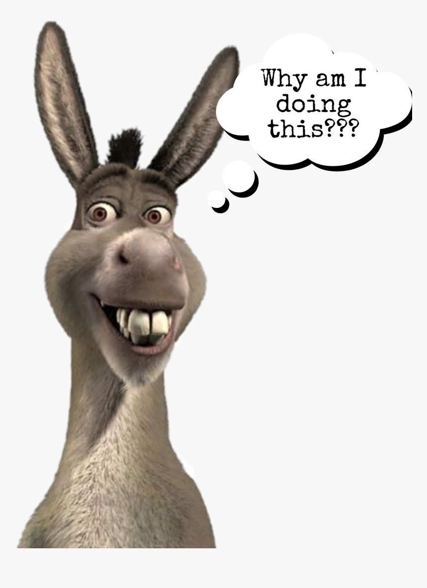 #shrek #donkey #freetoedit #meme #funny - Donkey From Shrek Head, HD Png Do...