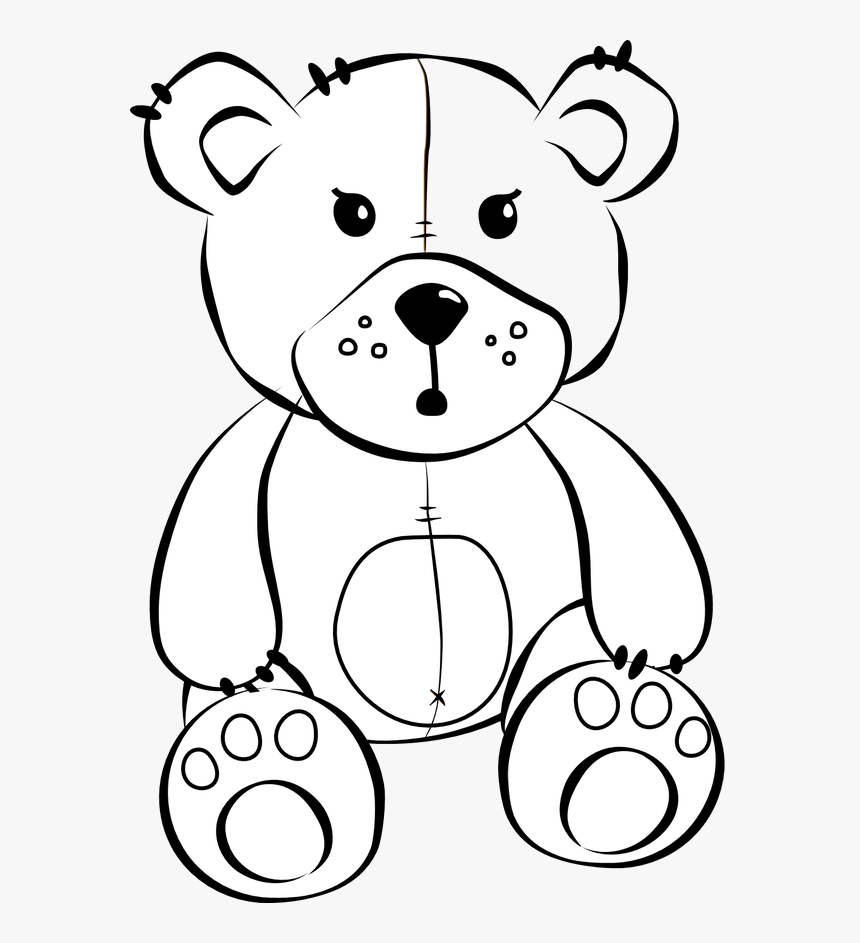 Gummy Bear Clip Art Black And White Graphics Illustrations - Kartun Teddy Bear Png, Transparent Png, Free Download
