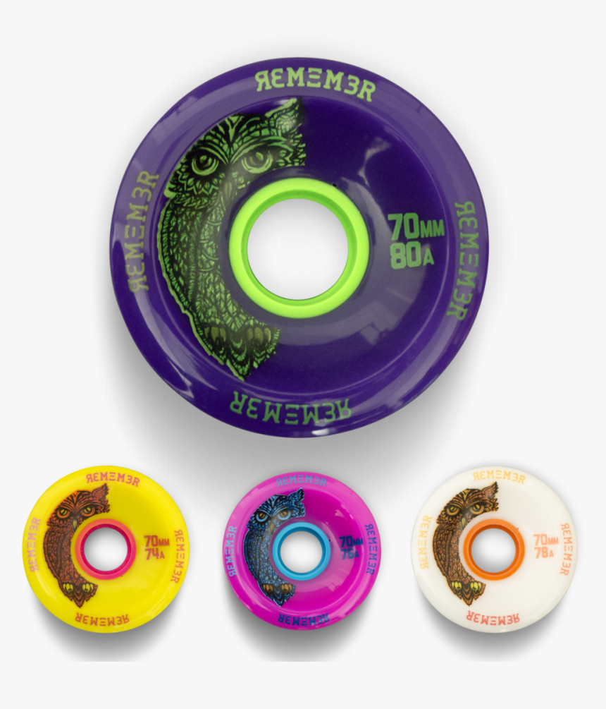 Remember Collective 70mm Original Hoot Longboard Slide - 65mm Vs 70mm Wheel, HD Png Download, Free Download