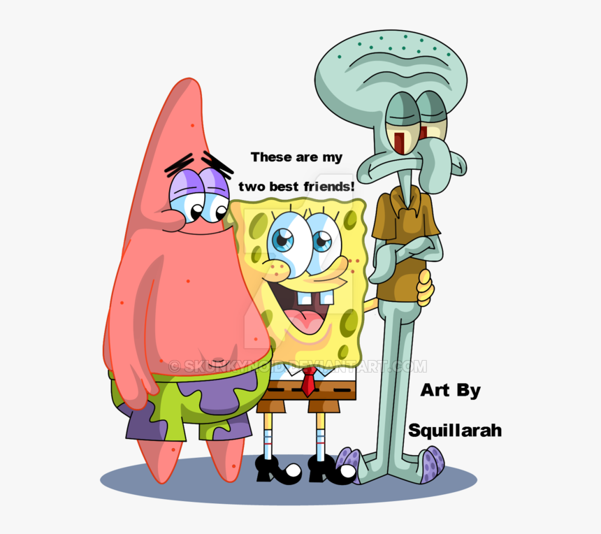Best Friends Clipart Two Friend - Spongebob And His Friend, HD Png Download, Free Download
