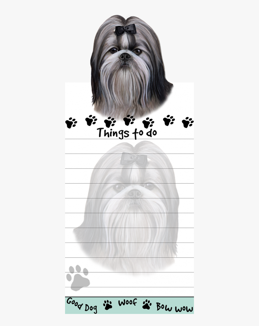 Shih Tzu, Black And White - Notebook, HD Png Download, Free Download