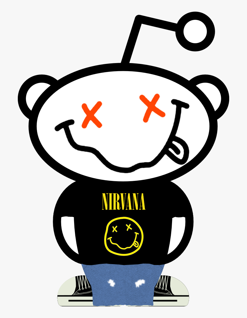 I Created A Little Nirvana Reddit Alien - Reddit Mascot, HD Png Download, Free Download