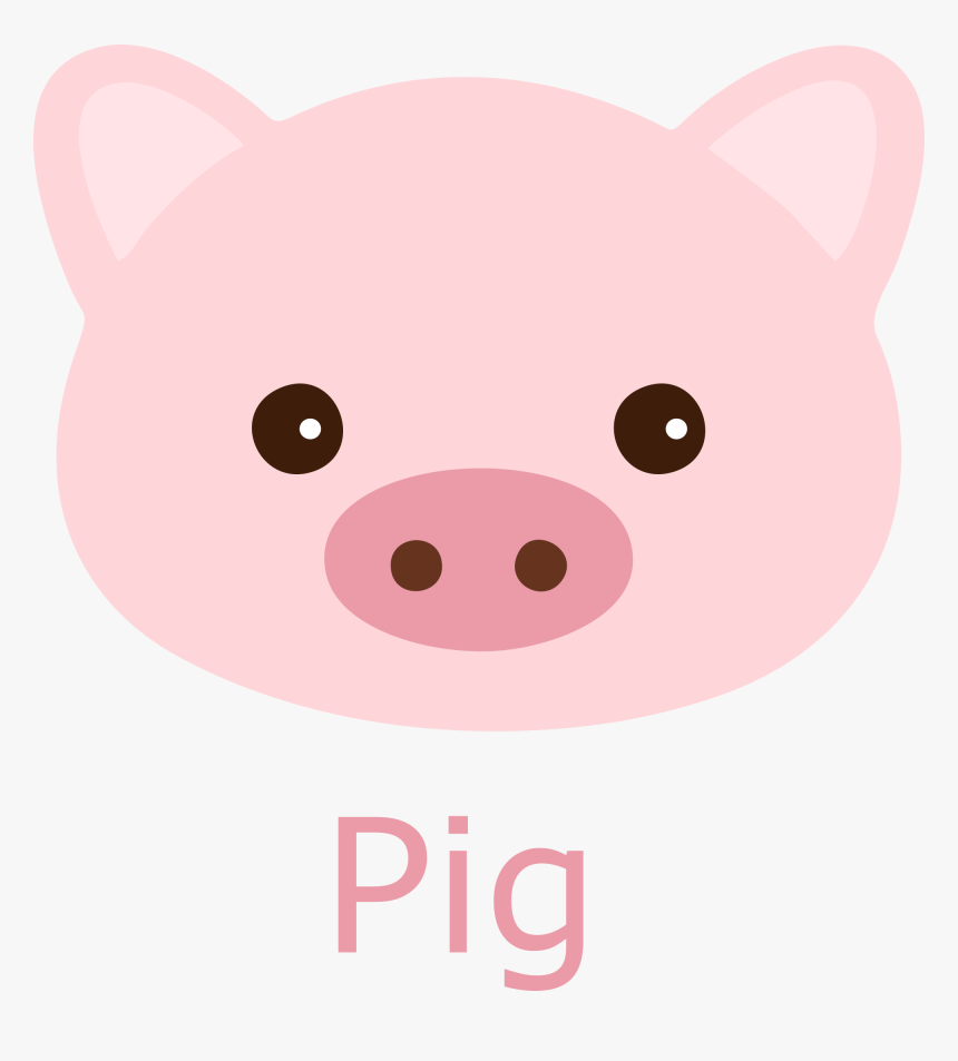 Pig Face Cartoon Image - Domestic Pig, HD Png Download, Free Download