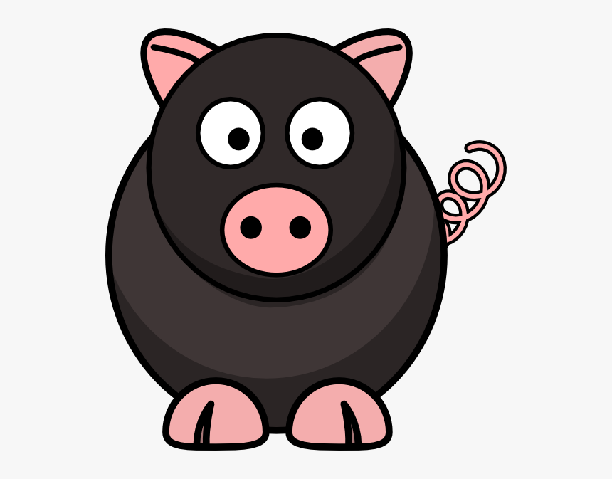 Transparent Pig Face Png - Black Pig Clip Art, Png Download, Free Download