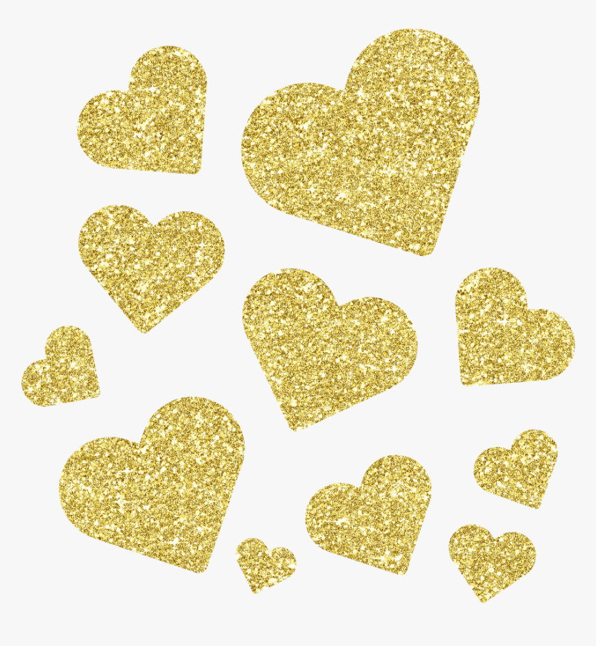 #freetoedit #ftestickers #heart #love #glitter #gold - Heart, HD Png Download, Free Download