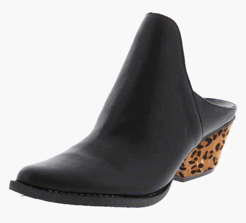 Women"s Chica Slip-on Bootie W/cheetah Heel - Very Volatile Black Leopard Boots, HD Png Download, Free Download