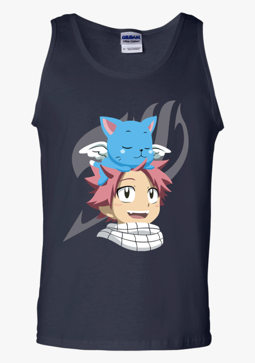 Natsu Happy Fairy Tail Tank Top - T Shirt Fairy Tail Natsu Happy, HD Png Download, Free Download