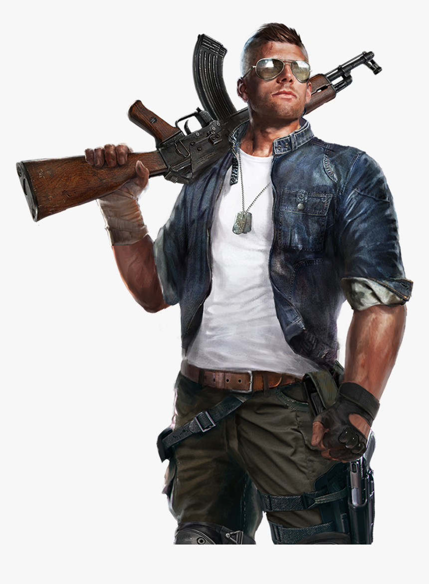 #pubg #game #mobile #pc #console #gun #ak #buff #bough - Man Holding Ak 47, HD Png Download, Free Download