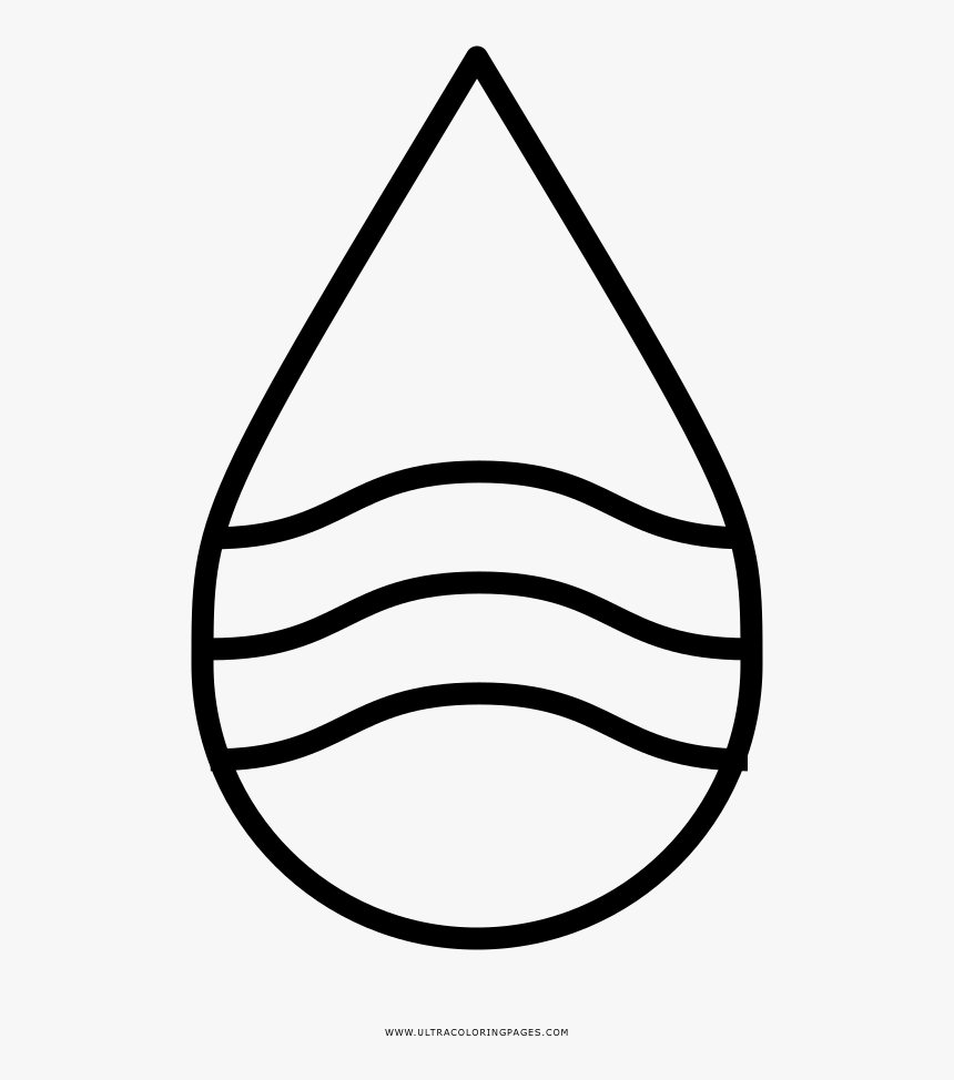 Water Droplet Ripples Coloring Page - Line Art, HD Png Download, Free Download