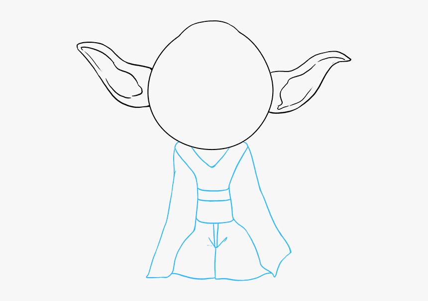 How To Draw Yoda - Printable Yoda Head Outline, HD Png Download, Free Download