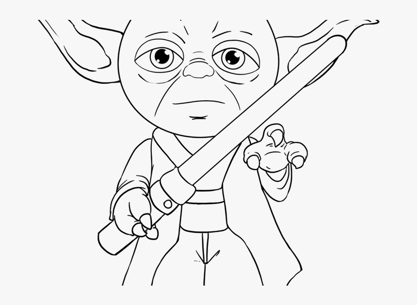 Yoda Black And White Clip Art, HD Png Download, Free Download