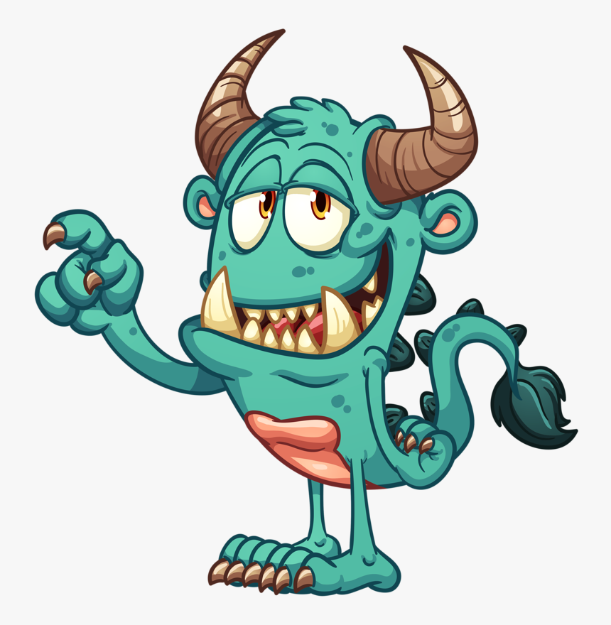 Monster Cartoon Png- - Vector Cartoon Monster, Transparent Png, Free Download