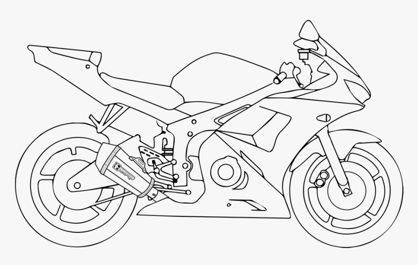 Motorcycle Line Drawing At Getdrawings - Motorcycle Line Drawing Png, Transparent Png, Free Download