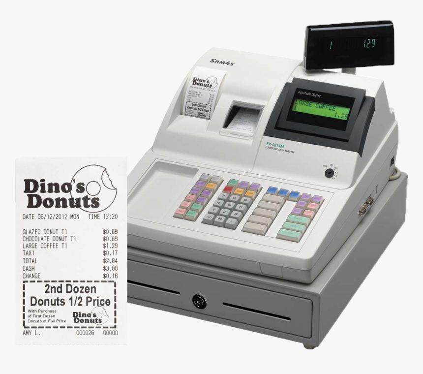 Transparent Cash Register Png - Sam4s Cash Register, Png Download, Free Download