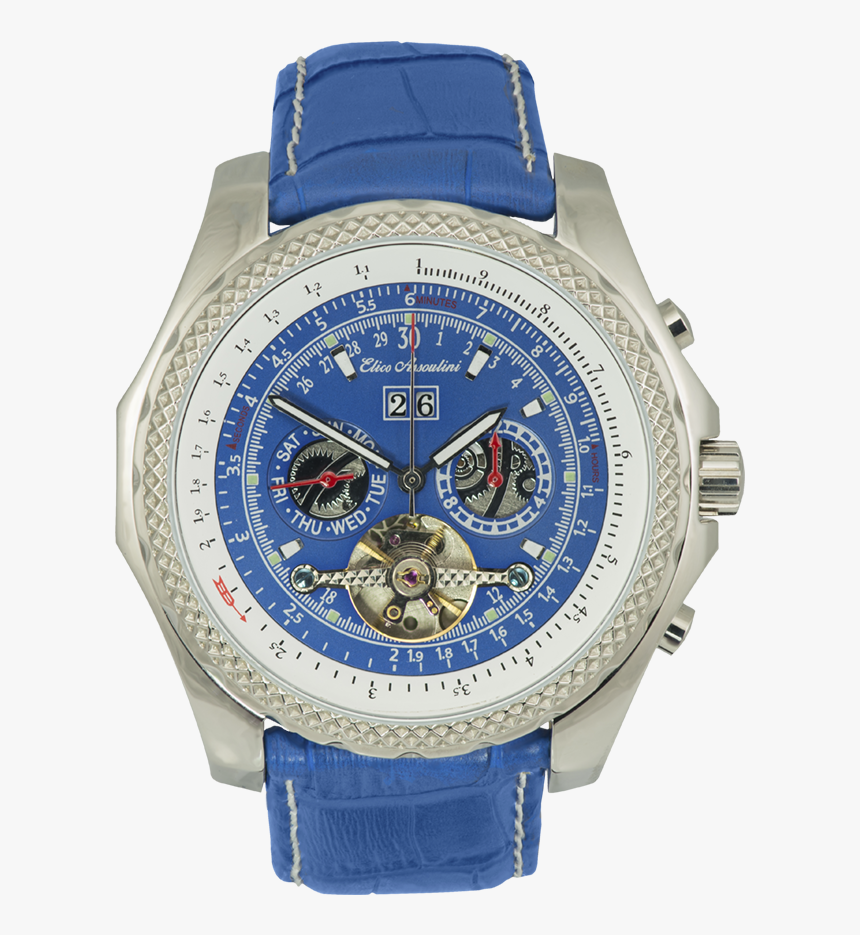 Breitling For Bentley Blue Leather Strap, HD Png Download, Free Download