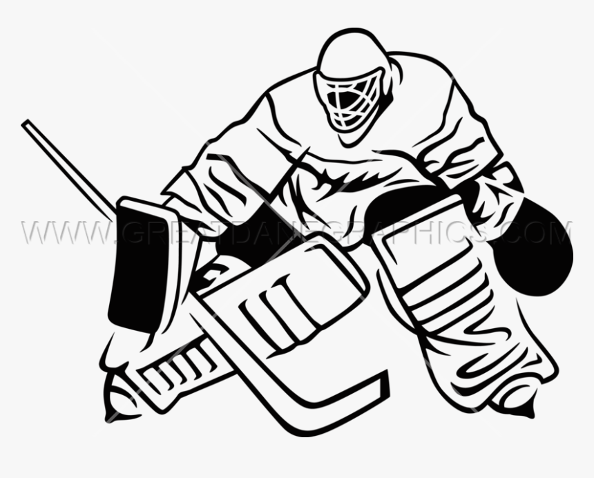 National Hockey League Goaltender Mask Ice Hockey - Hockey Goalie Clipart Black And White, HD Png Download, Free Download