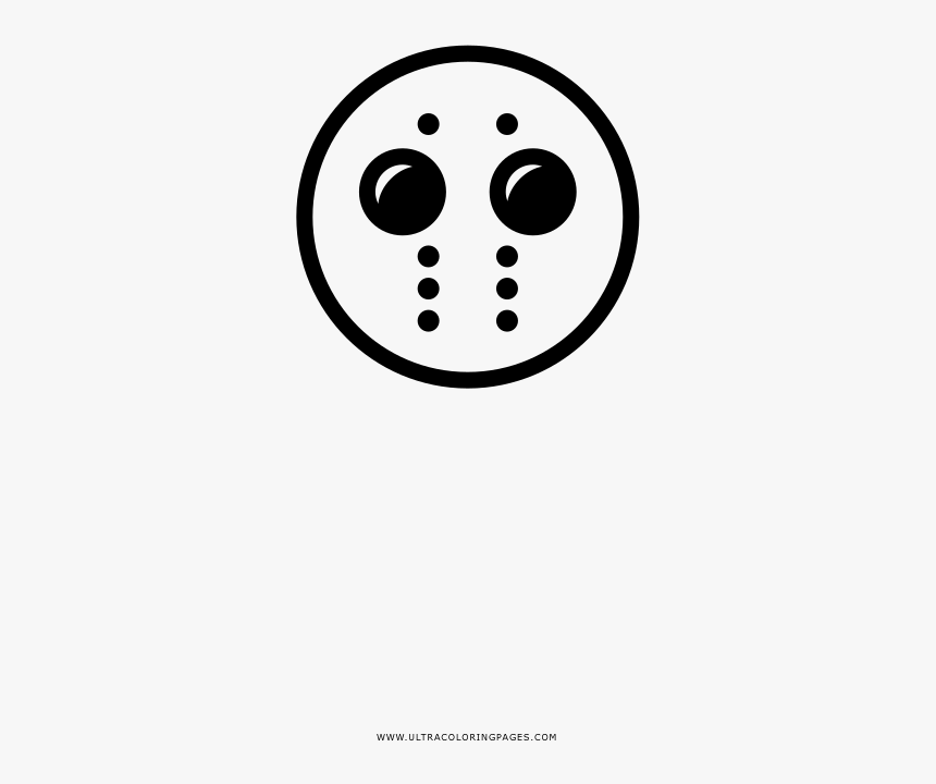 Hockey Mask Coloring Page - Line Art, HD Png Download, Free Download