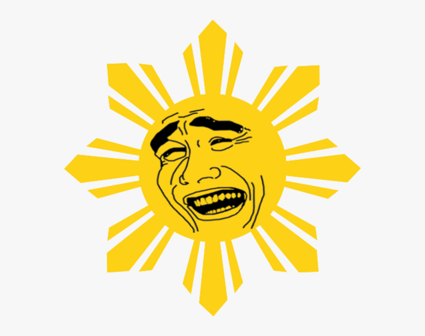 Philippines Yellow Clip Art - Philippine Flag Sun Png, Transparent Png, Free Download