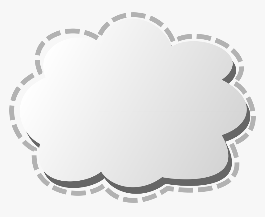 Gray, Cloud, Outline, Symbol, Chat, Cartoon, Shadow - White Png Cute Cloud, Transparent Png, Free Download