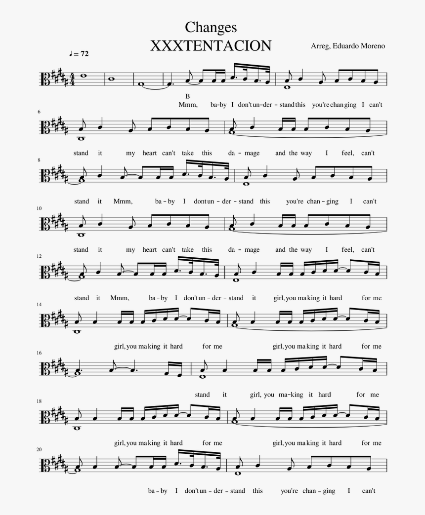 Transparent Xxxtentacion Png - Darklands March Clarinet Sheet Music, Png Download, Free Download