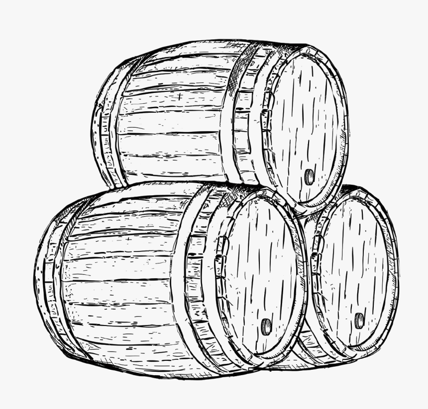 Keg Drawing Beer - Beer Barrel Drawing Png, Transparent Png, Free Download