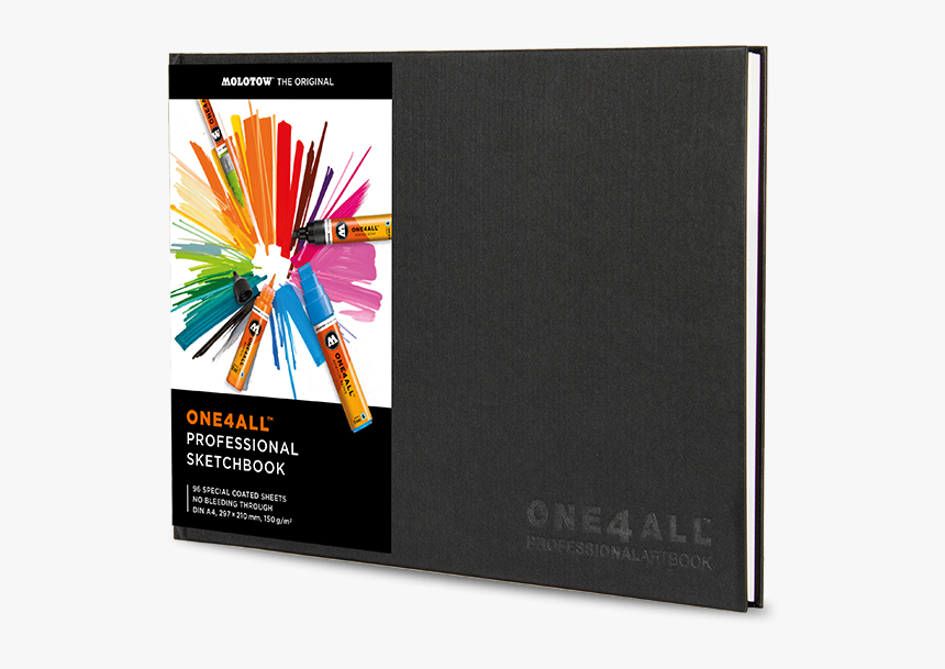 One4all™ Professional Sketchbook Din A4"
 Title="one4all™ - Molotow Sketchbook, HD Png Download, Free Download