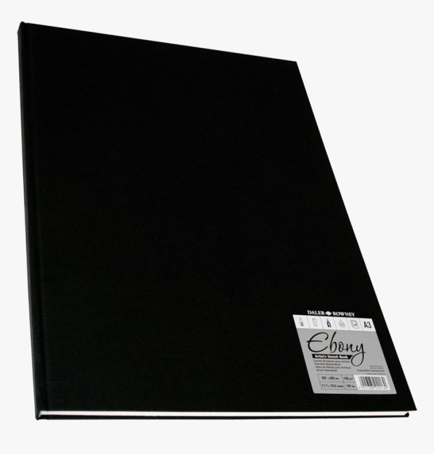 Daler Rowney Ebony Hardback Portrait Sketchbook White - Paper, HD Png ...