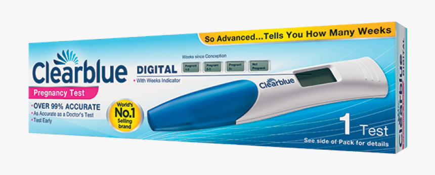 Clearblue Digital Pregnancy Test Kit With Conception - Clear Blue Pregnancy Test Kit Digital, HD Png Download, Free Download