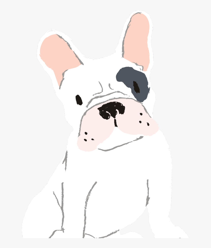 Cartoon Cute French Bulldog Drawing, HD Png Download, Free Download