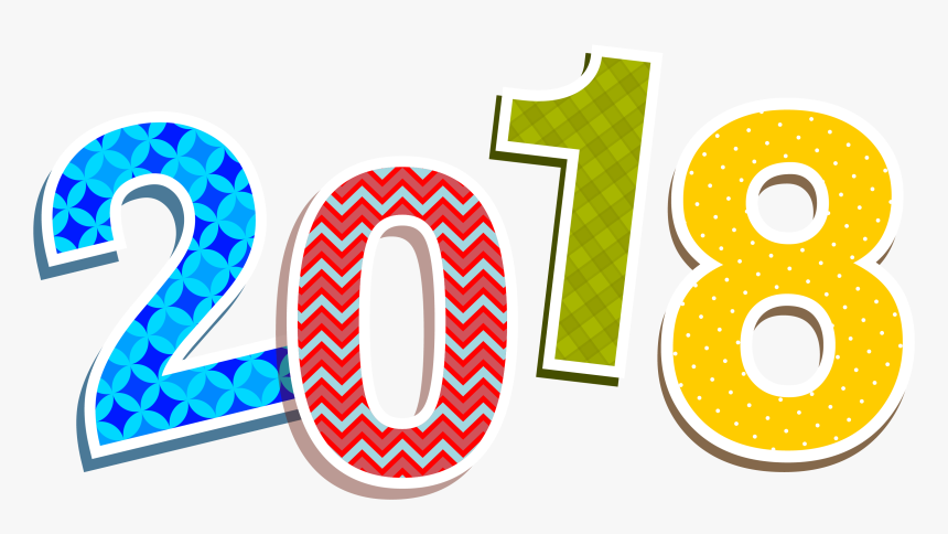 2018 Colorful Png Image - 2018 Animado, Transparent Png, Free Download