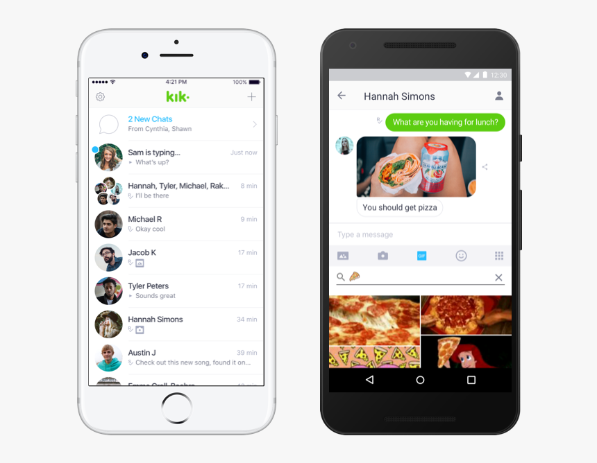 Kik New Design Iphone And Android - Gifs De Comida Para, HD Png Download, Free Download