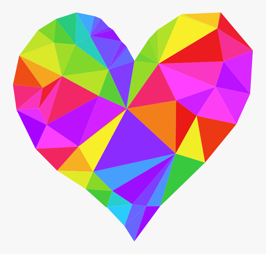 Heart, Png Colorful - Colorful Heart Clipart, Transparent Png, Free Download