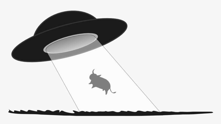 Ufo Black And White Clip Art, HD Png Download, Free Download