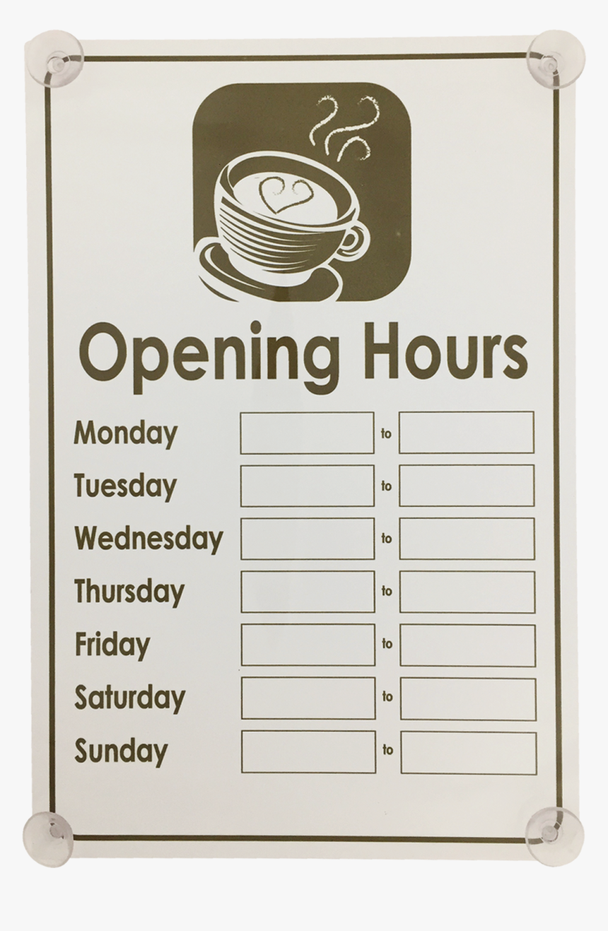 Café Shop Business Hours Open And Closed Window Hanging - Paper, HD Png Download, Free Download