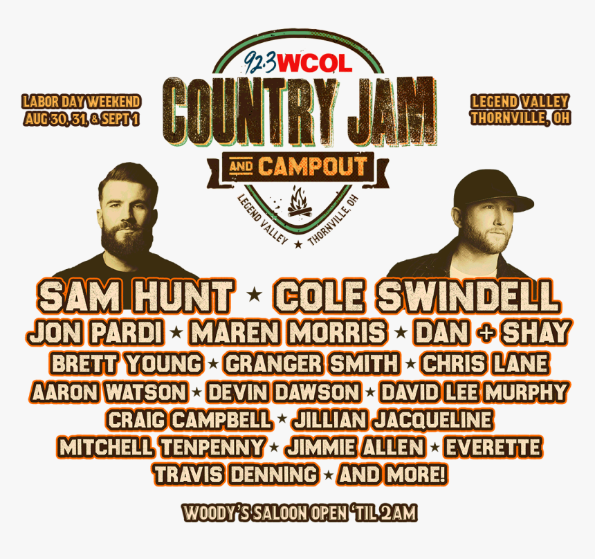 Country Jam 2019 Lineup, HD Png Download, Free Download