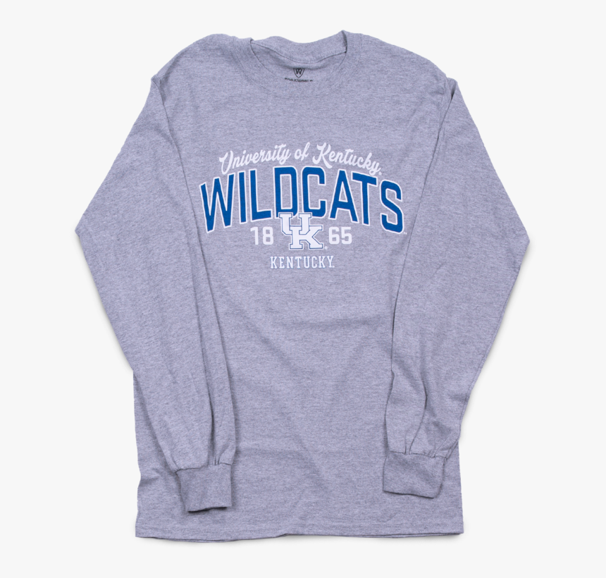 Uk Wildcats Ls Sport Grey - Long-sleeved T-shirt, HD Png Download, Free Download