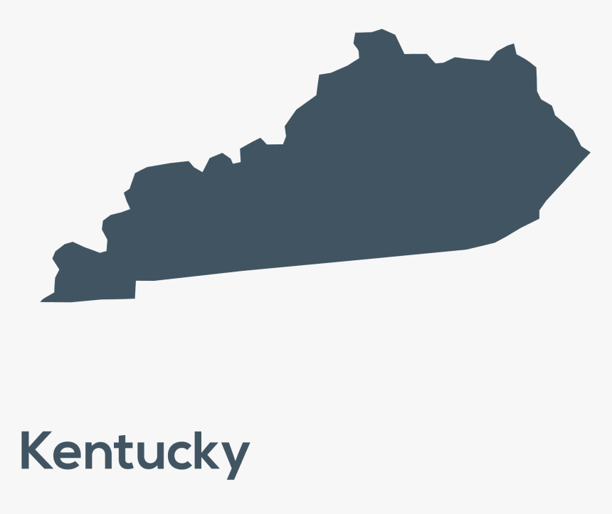 U - S - States - Shapes And Names - Kentucky - Clipart - Kentucky Black And White, HD Png Download, Free Download