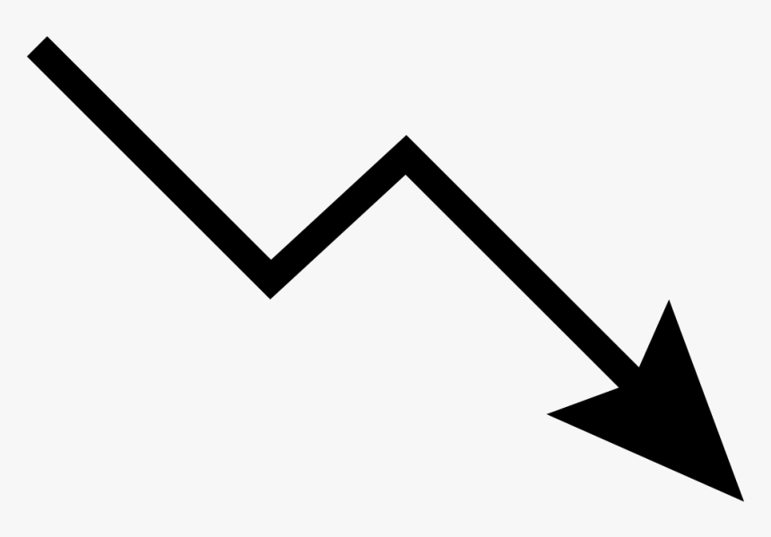 Long Arrow Down - Arrow Down Trend Png, Transparent Png, Free Download