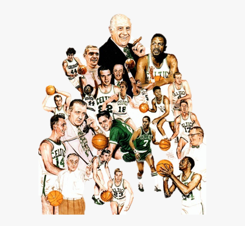 The Celtics Have 31 Hall Of Famers, 22 Retired Numbers, - Boston Celtics Players Drawing, HD Png Download, Free Download