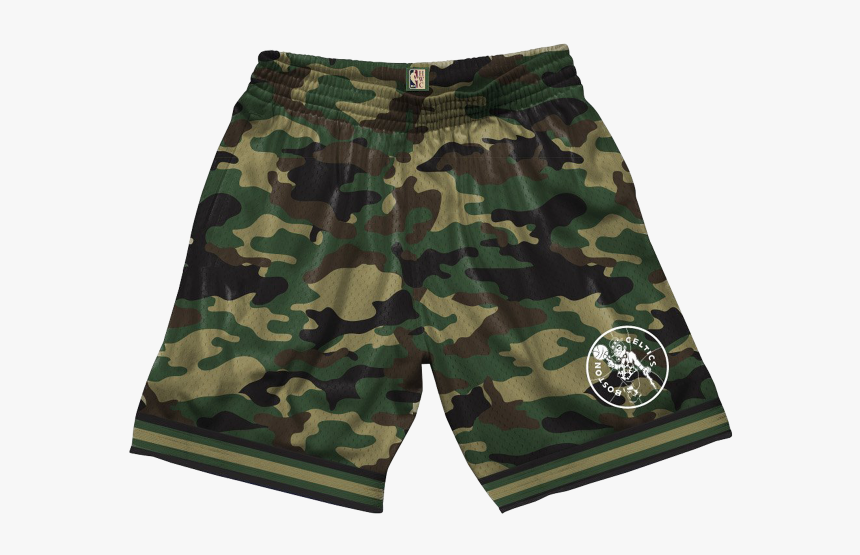 Mitchell & Ness Camo Mesh Shorts Boston Celtics - Mitchell Ness Camo Shorts, HD Png Download, Free Download