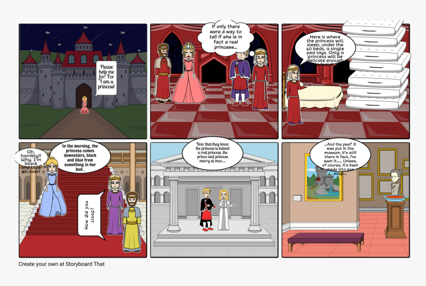 Princess And The Pea Storyboard, HD Png Download, Free Download