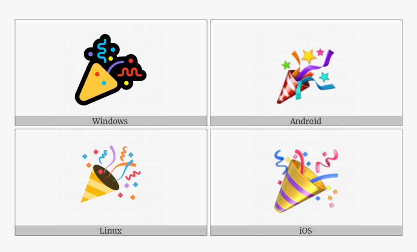 Party Popper On Various Operating Systems, HD Png Download, Free Download