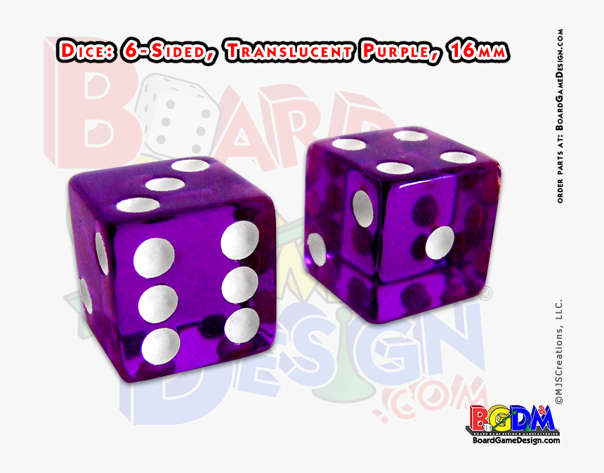 6 Sided Translucent Purple, D6 - Bowling Pin Pawns, HD Png Download, Free Download