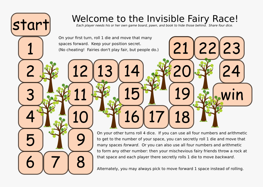 Fairy Race Game Board - Cartoon, HD Png Download, Free Download