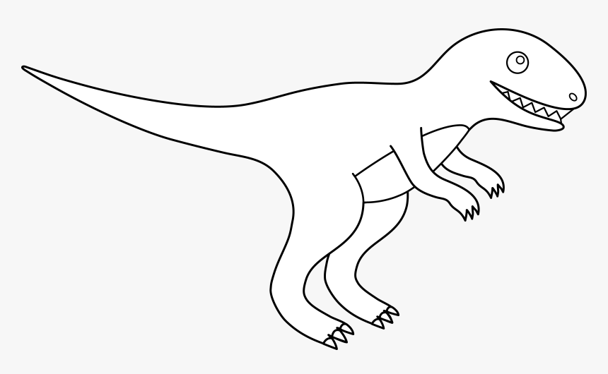 Pin Tyrannosaurus Rex Clipart - T Rex Line Art, HD Png Download, Free Download