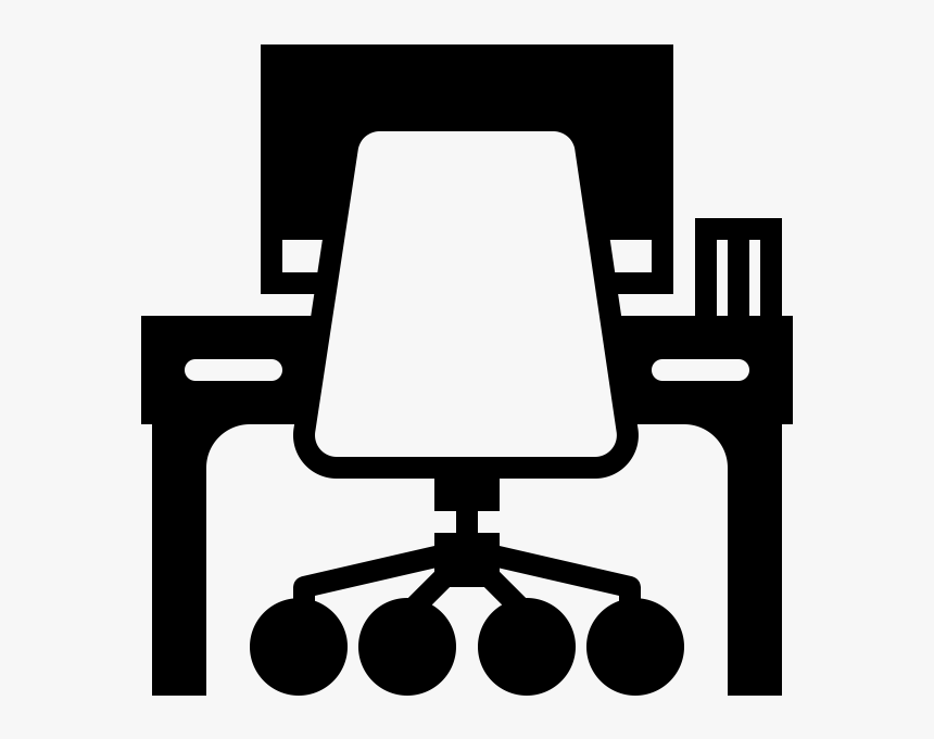 Desk Office Icon White, HD Png Download, Free Download